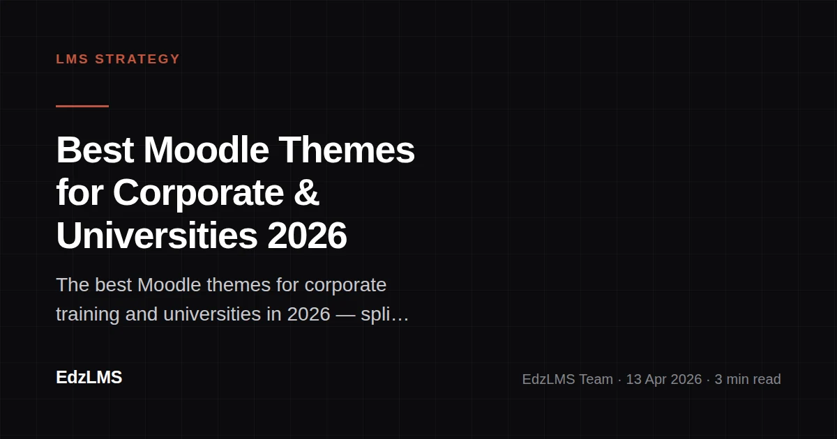 Best Moodle Themes for Corporate Training & Universities in 2026