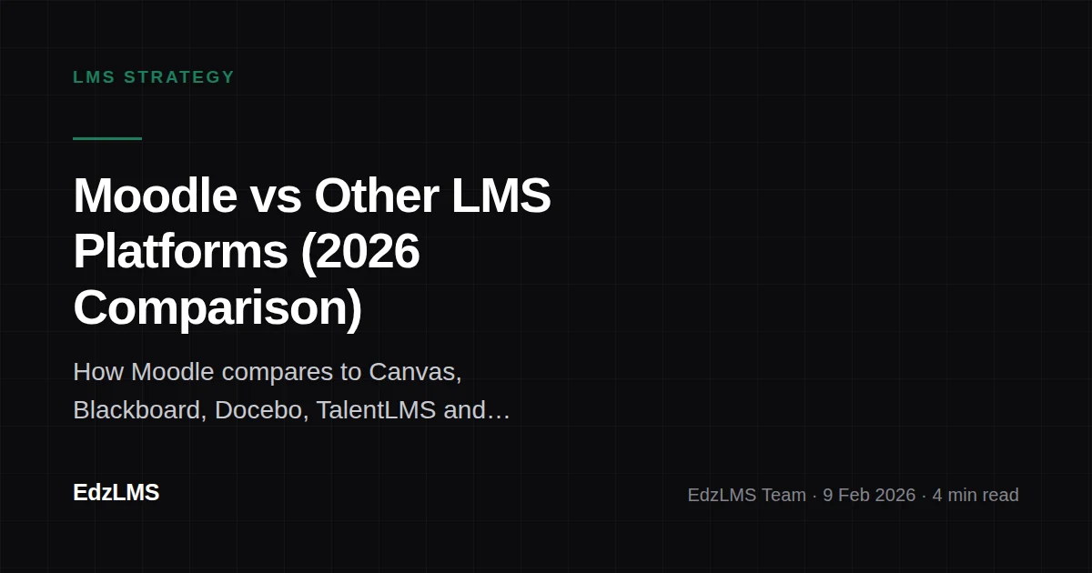 Moodle vs Other LMS Platforms (2026): How It Really Compares